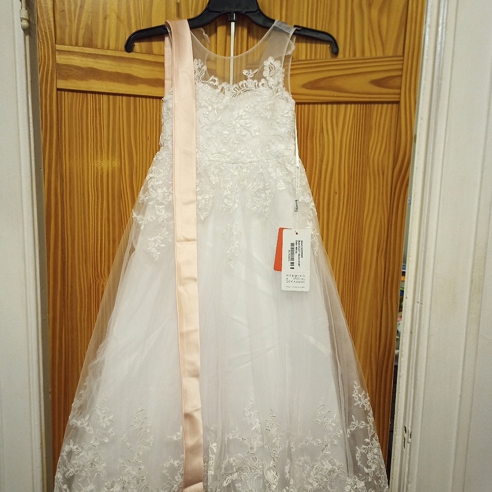 Flower girl wedding dress, brand new with tags